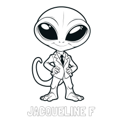 Online Created Coloring Page - JACQUELINE F Coloring Page and Alien Coloring Page
