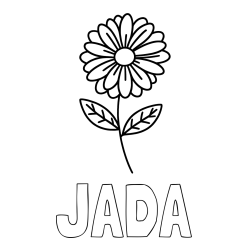 Online Created Coloring Page - JADA Coloring Page and Flower Coloring Page