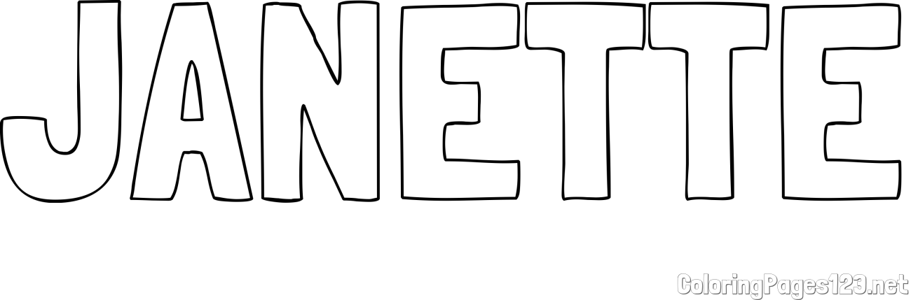 JANETTE Coloring Page