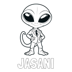 Online Created Coloring Page - JASANI Coloring Page and Alien Coloring Page