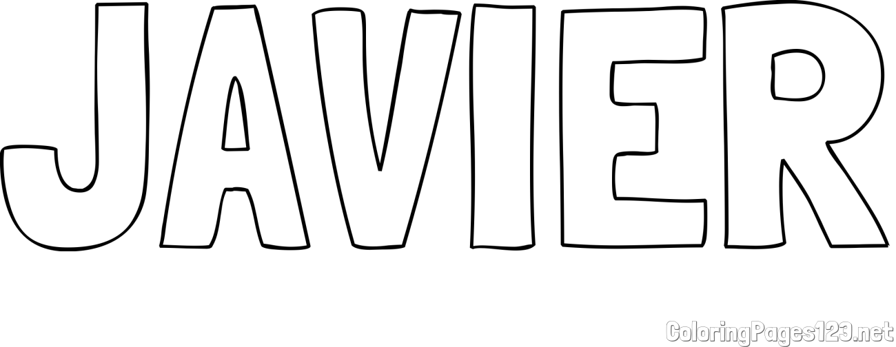 JAVIER Coloring Page