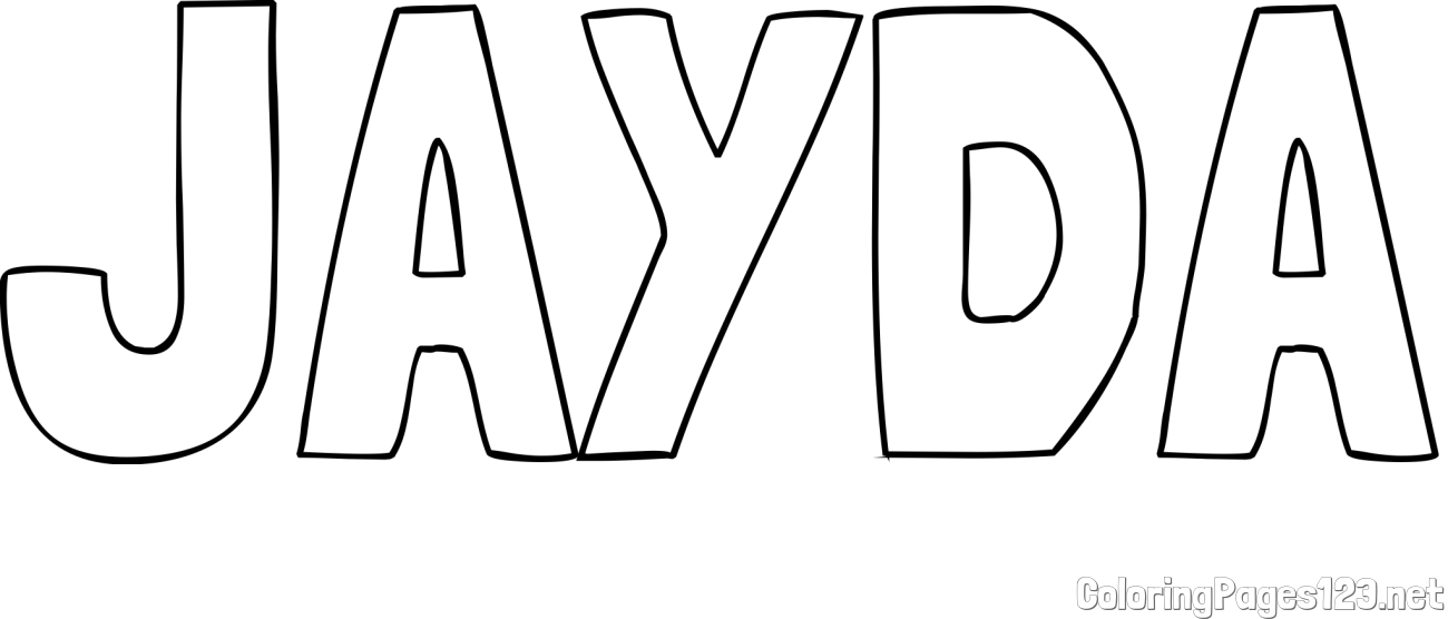 JAYDA Coloring Page