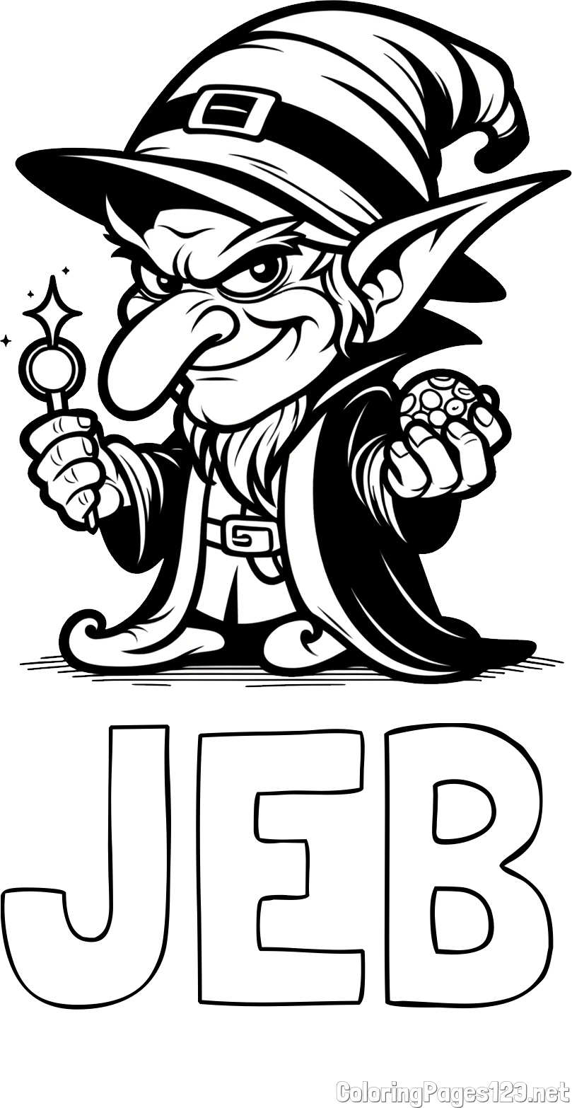 JEB Coloring Page and Evil Goblin Coloring Page