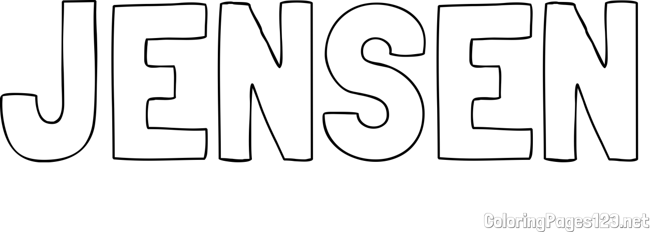 JENSEN Coloring Page