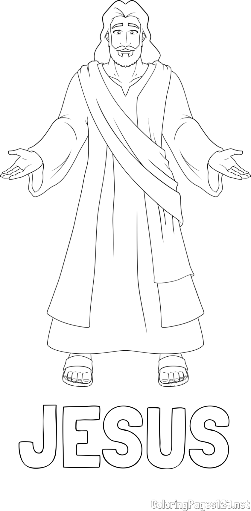 JESUS Coloring Page and Jesus Christ Coloring Page