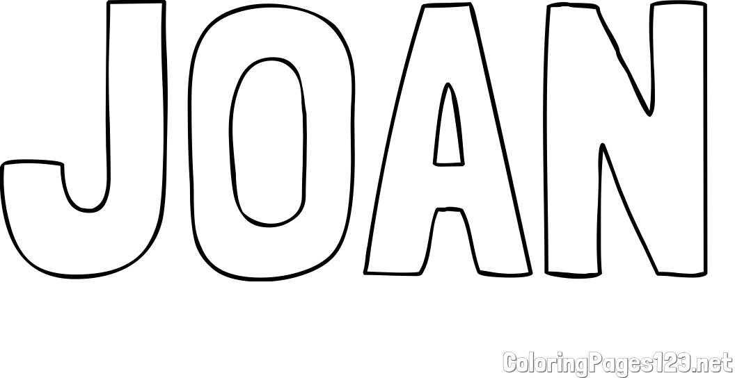 JOAN Coloring Page