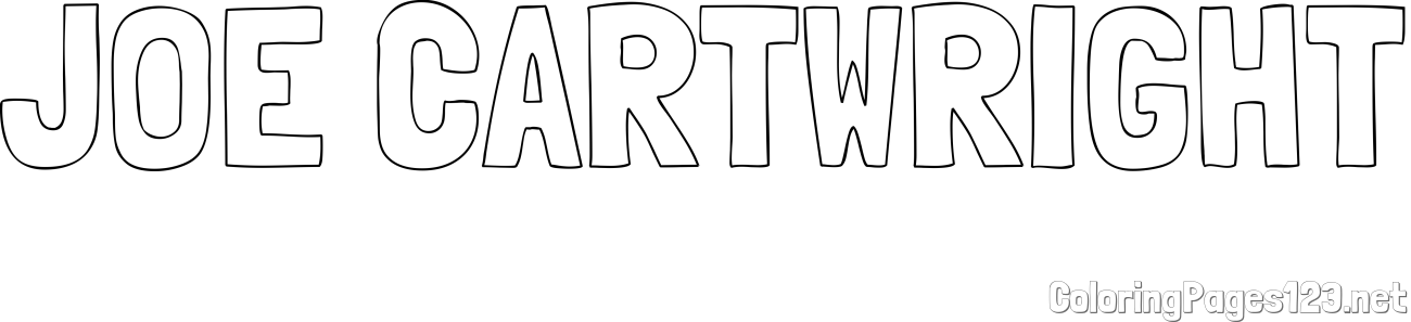 JOE CARTWRIGHT Coloring Page