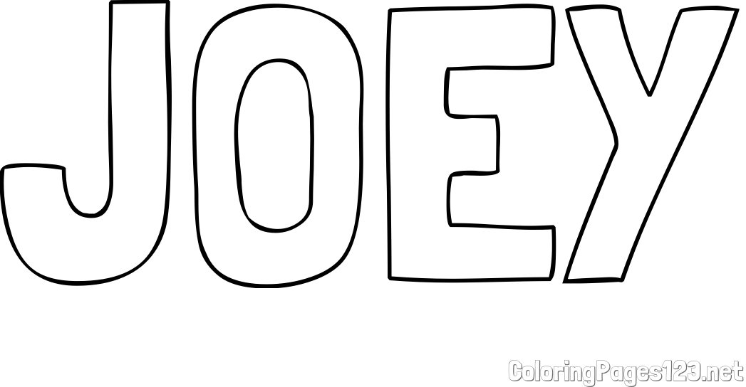 JOEY Coloring Page