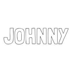 Online Created Coloring Page - JOHNNY Coloring Page