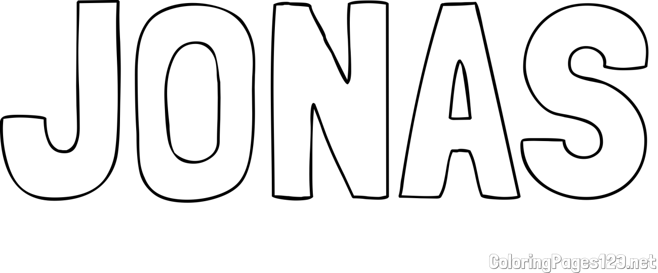 JONAS Coloring Page