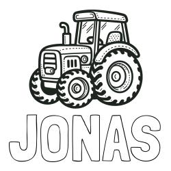 Online Created Coloring Page - JONAS Coloring Page and Beautiful Tractor Coloring Page