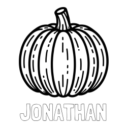 Online Created Coloring Page - JONATHAN Coloring Page and Easy Pumpkin Coloring