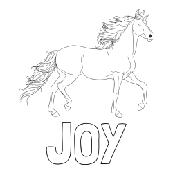 Online Created Coloring Page - JOY Coloring Page alongside Beautiful Unicorn Coloring Page