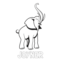 Online Created Coloring Page - JOYNER Coloring Page alongside Playful Elephant Coloring Page