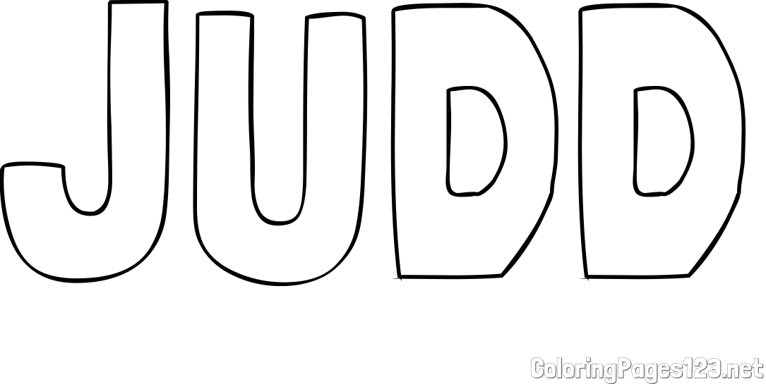 JUDD Coloring Page