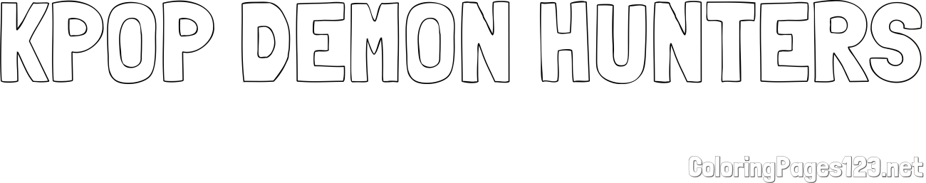 K-POP DEMON HUNTERS Coloring Page