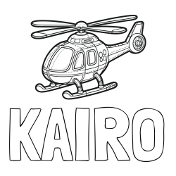 Online Created Coloring Page - KAIRO Coloring Page and Coloring Page of a Helicopter