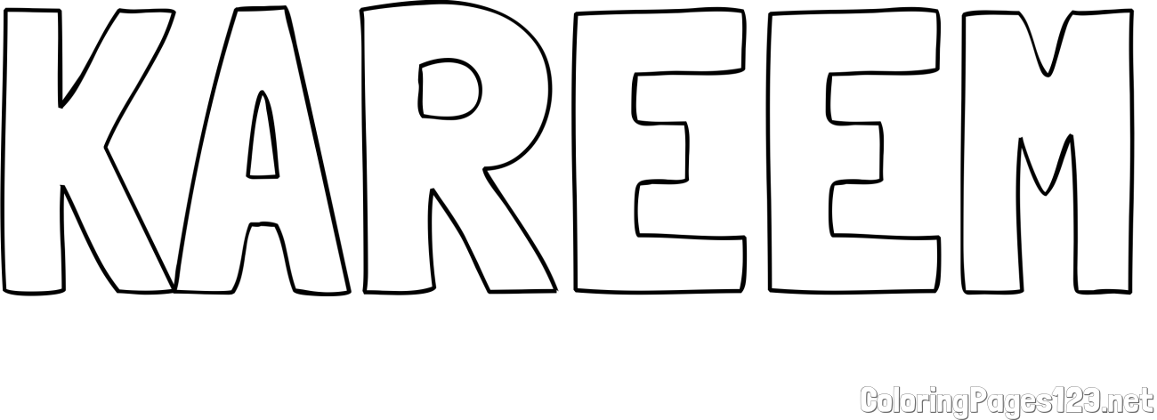 KAREEM Coloring Page