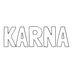 Online Created Coloring Page - KARNA Coloring Page