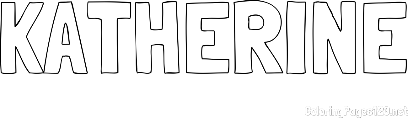 KATHERINE Coloring Page