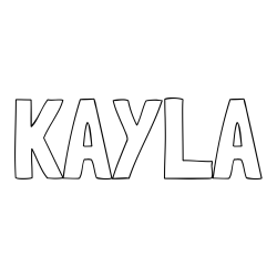 Online Created Coloring Page - KAYLA Coloring Page