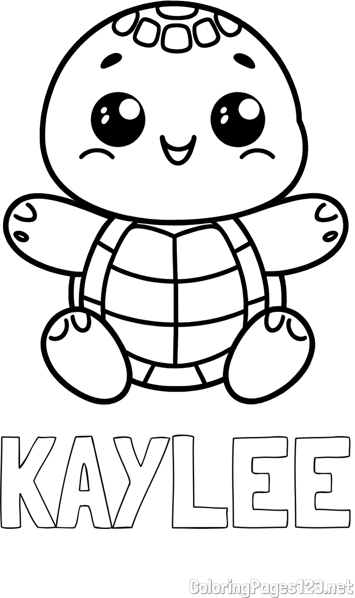 KAYLEE Coloring Page and Easy Coloring Page of Turtle