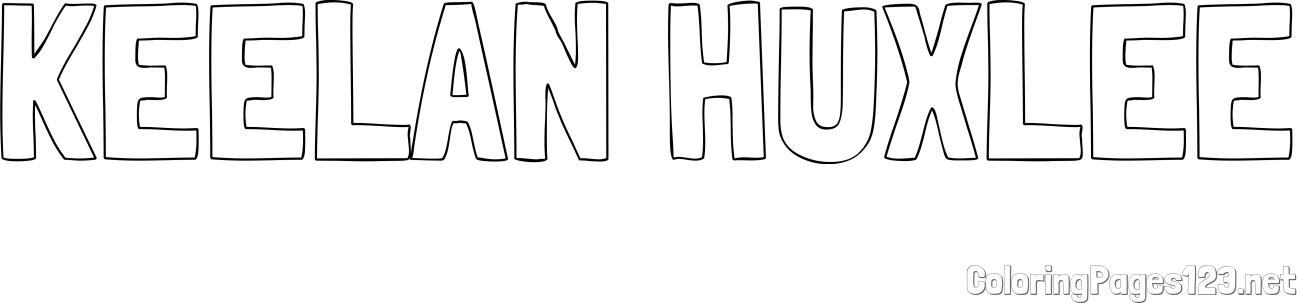 KEELAN HUXLEE Coloring Page