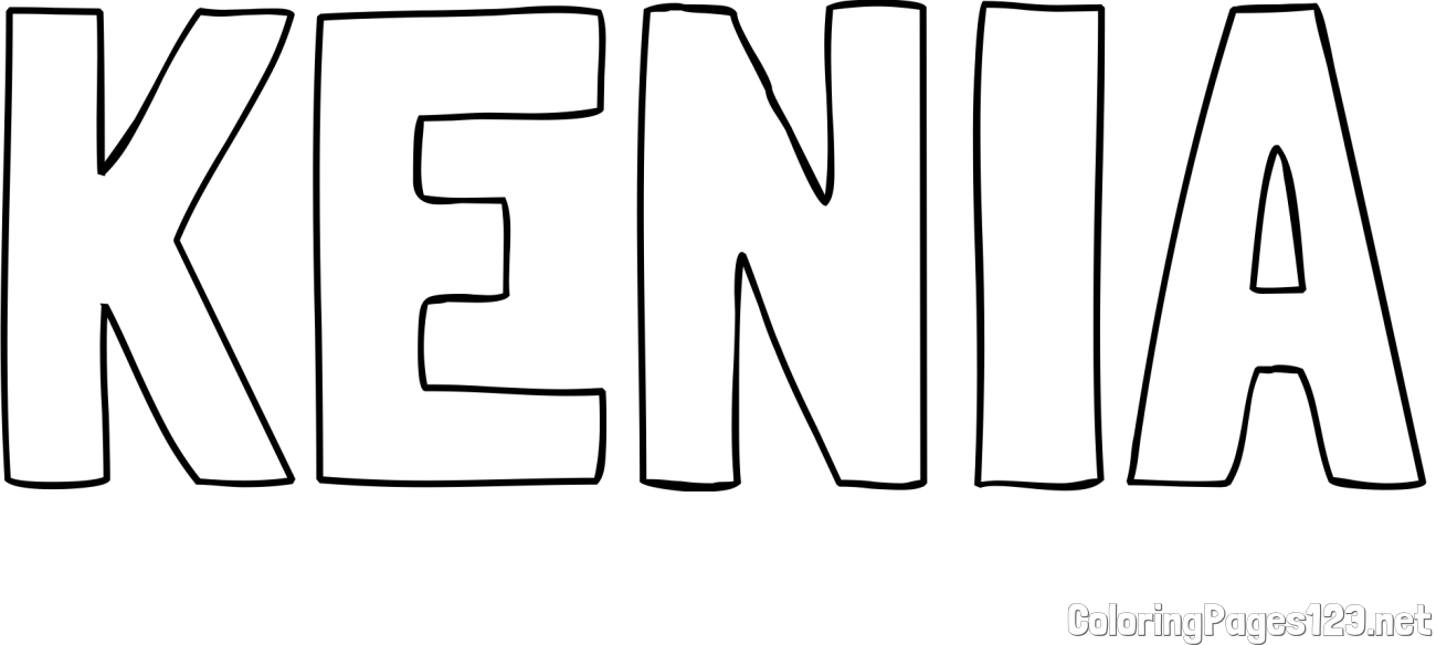 KENIA Coloring Page