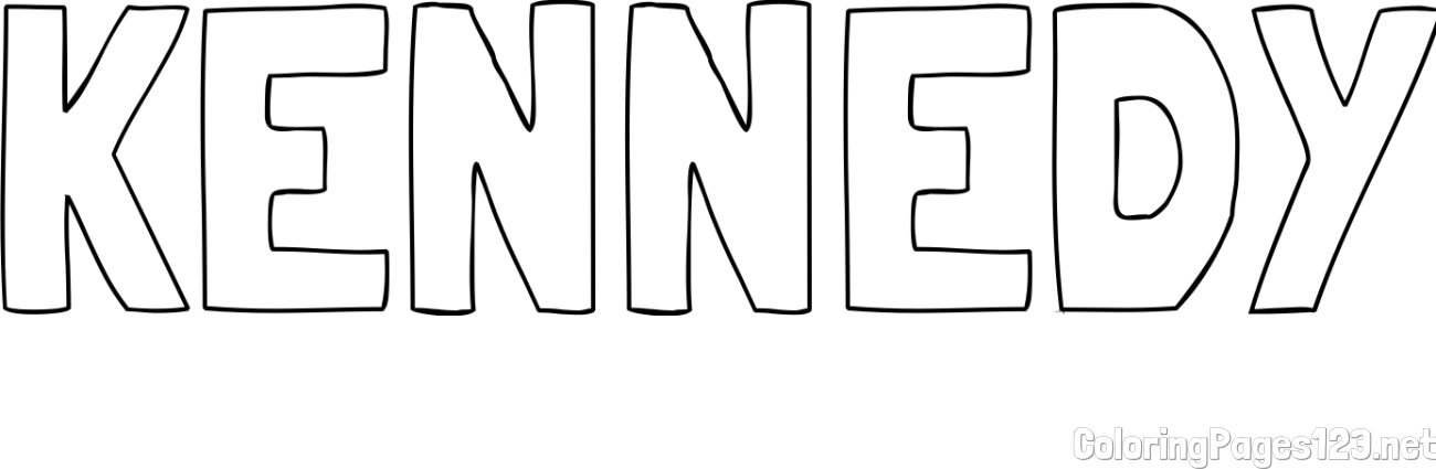 KENNEDY Coloring Page