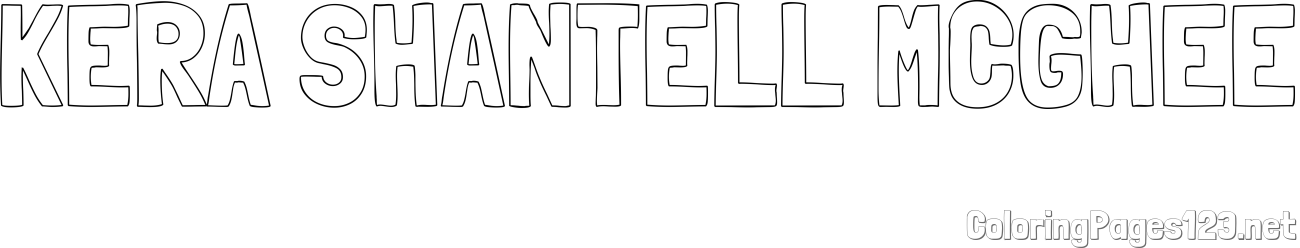 KERA SHANTELL MCGHEE Coloring Page