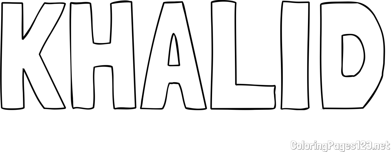 KHALID Coloring Page