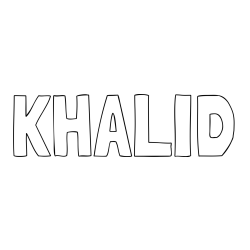 KHALID Coloring Page