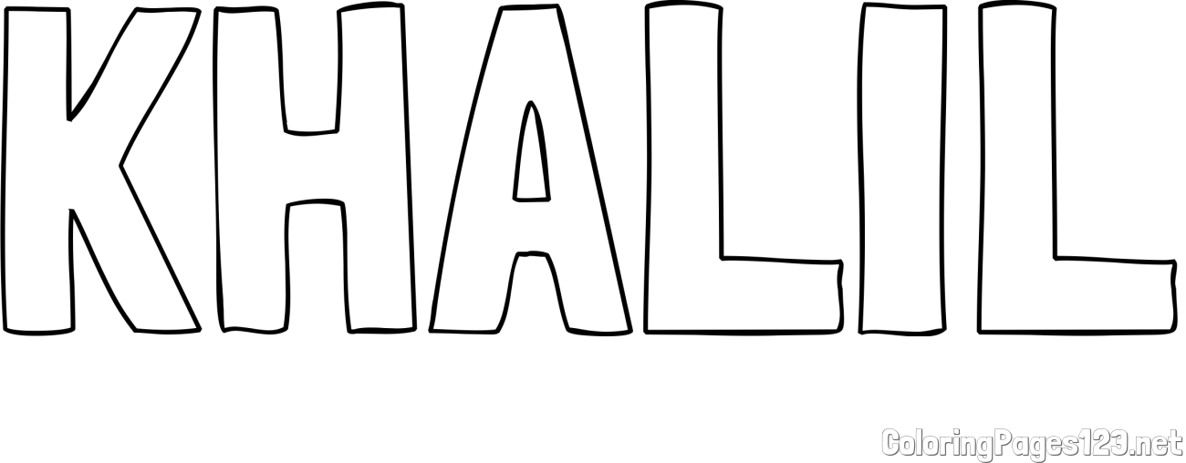 KHALIL Coloring Page