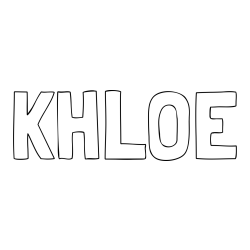 KHLOE Coloring Page