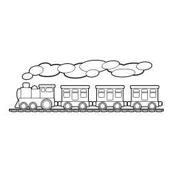 Kids’ Steam Locomotive Coloring Page