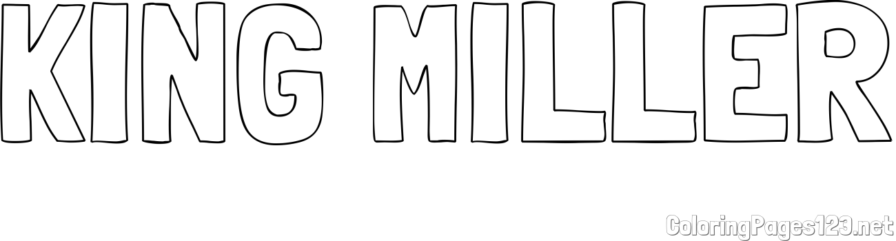 KING MILLER Coloring Page