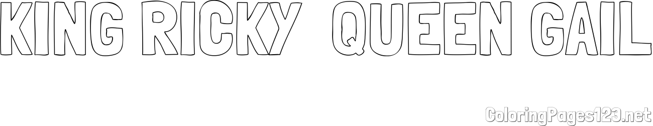 KING RICKY  QUEEN GAIL Coloring Page