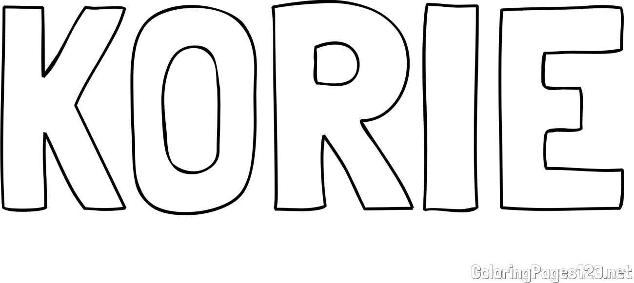 KORIE Coloring Page