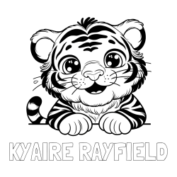 Online Created Coloring Page - KYAIRE RAYFIELD Coloring Page and Tiger Cub Coloring Page