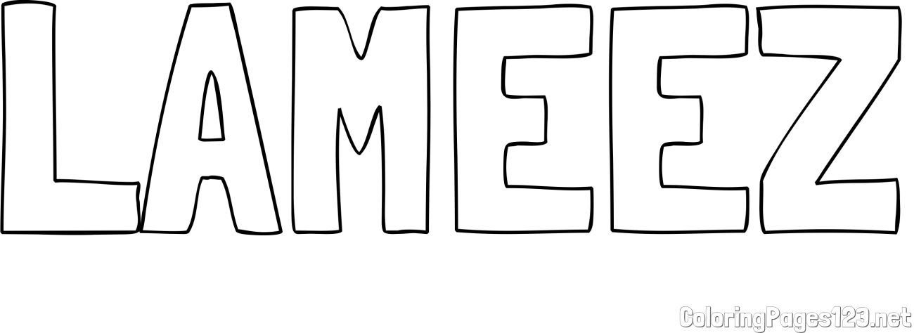 LAMEEZ Coloring Page