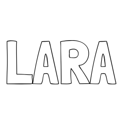 Online Created Coloring Page - LARA Coloring Page
