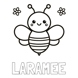 Online Created Coloring Page - LARAMEE Coloring Page and Children's Bee Coloring Page