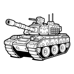Large Tank Coloring Page