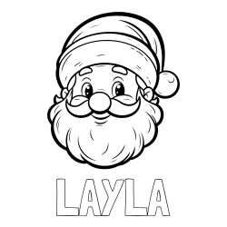 Online Created Coloring Page - LAYLA Coloring Page and Easy Santa Claus Coloring Page