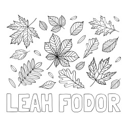 Online Created Coloring Page - LEAH FODOR Coloring Page and Autumn Leaves Coloring Page