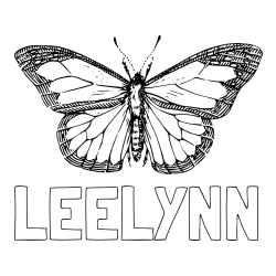 Online Created Coloring Page - LEELYNN Coloring Page and Coloring Page of a Realistic Butterfly