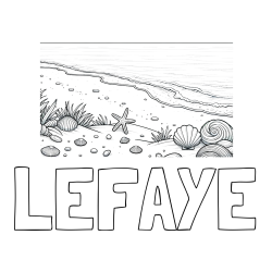 Online Created Coloring Page - LEFAYE Coloring Page and Beautiful Seashore Coloring Page