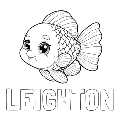 Online Created Coloring Page - LEIGHTON Coloring Page and Coloring Page of a Tropical Fish