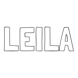 Online Created Coloring Page - LEILA Coloring Page