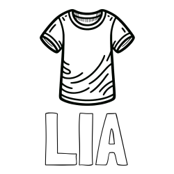 Online Created Coloring Page - LIA Coloring Page and Kids’ T-Shirt Coloring Page